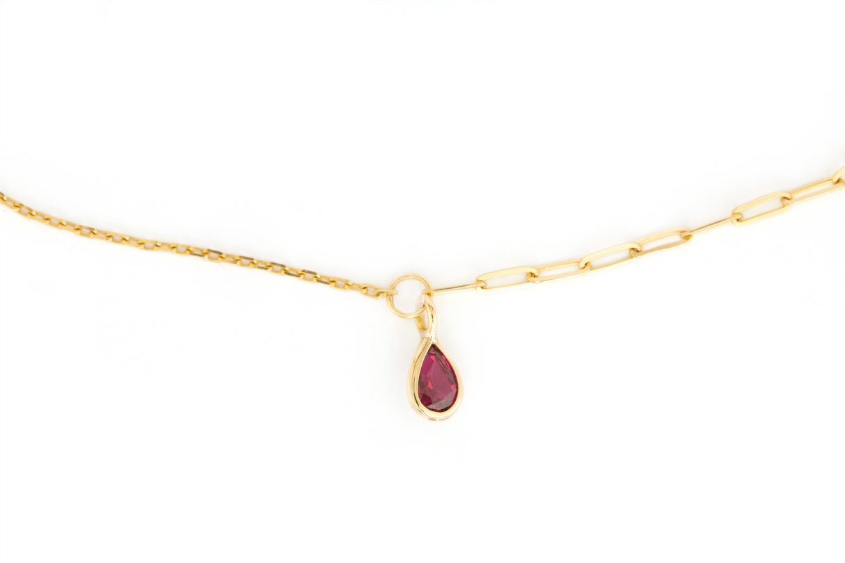 Lucky Ruby Duo Bracelet 18k gold stackable design 2