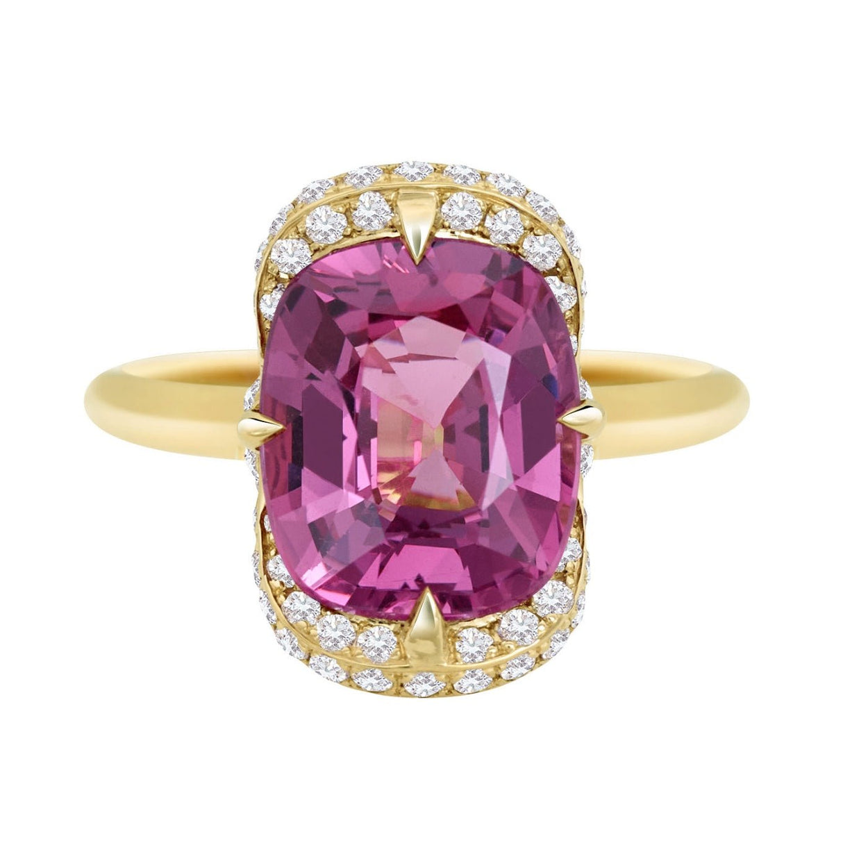 Mahenge Garnet Aurora Ring 18k gold engagement ring