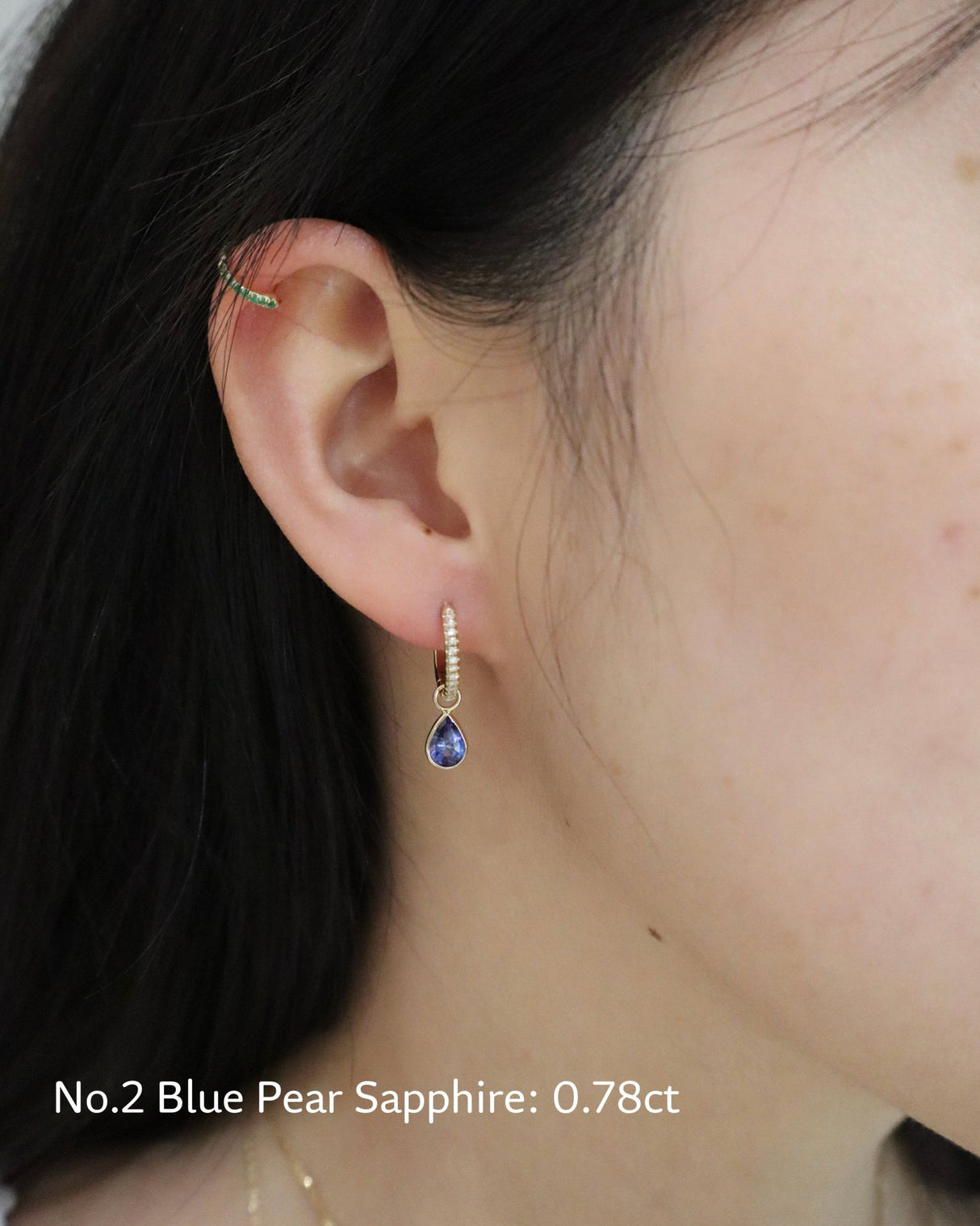 No.2 Blue Pear Sapphire: 0.78ct