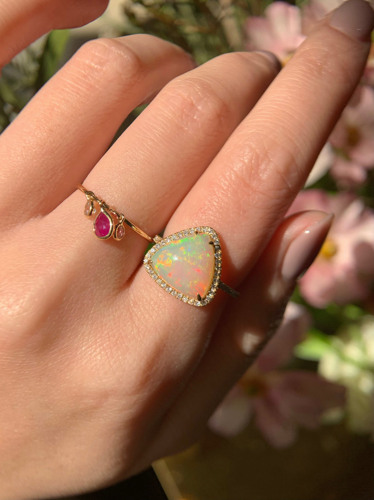 Opal & Diamond Ring