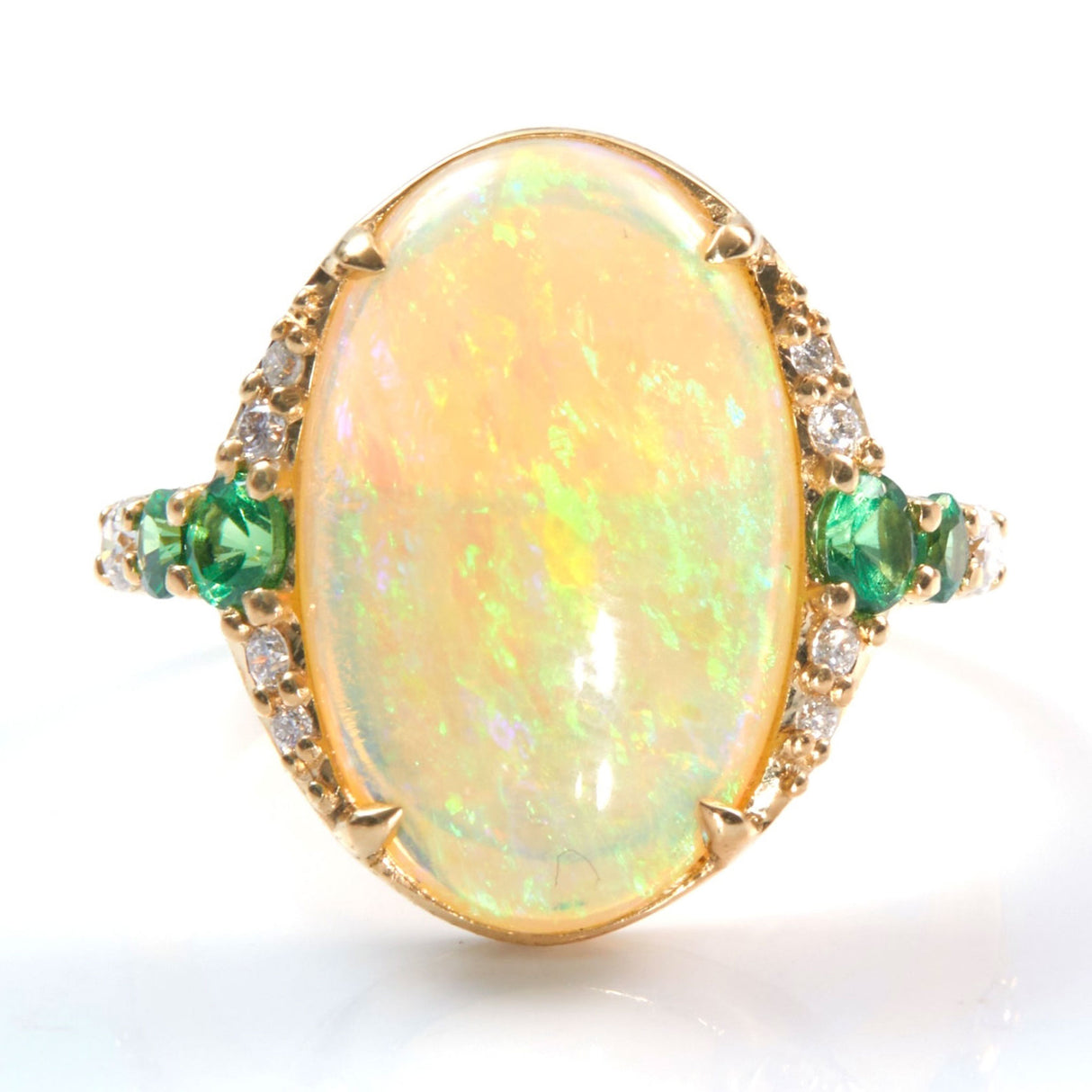 Opal & Tsavorite Gaia Ring