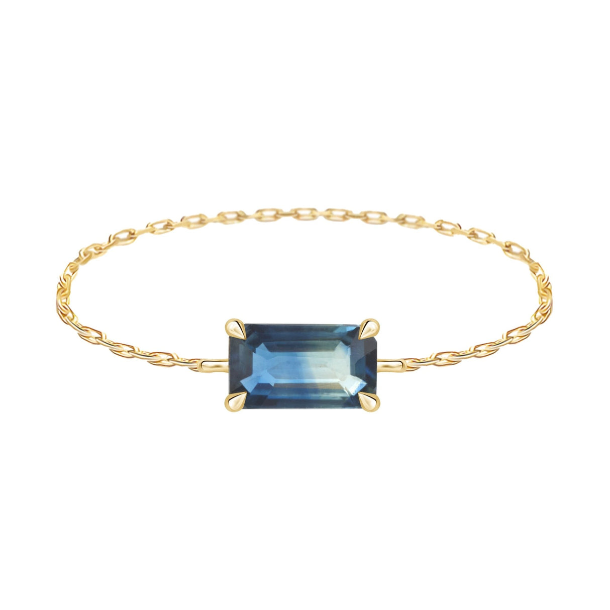 Parti_Sapphire_Baguette_Chain_Ring_14k_gold_Stackable_ring_2