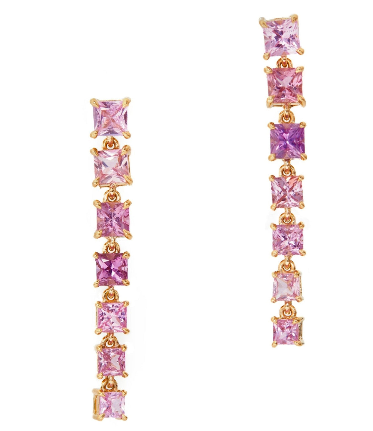 Pink Sapphire Cascade Earrings