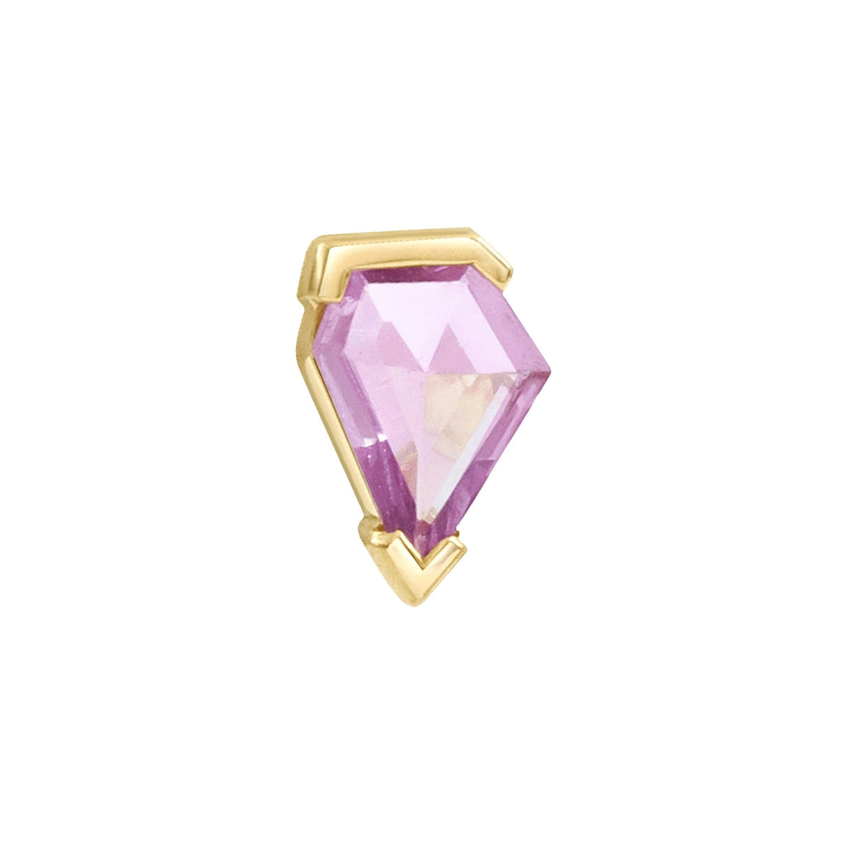 Ceylon Pink Sapphire Contour Earring