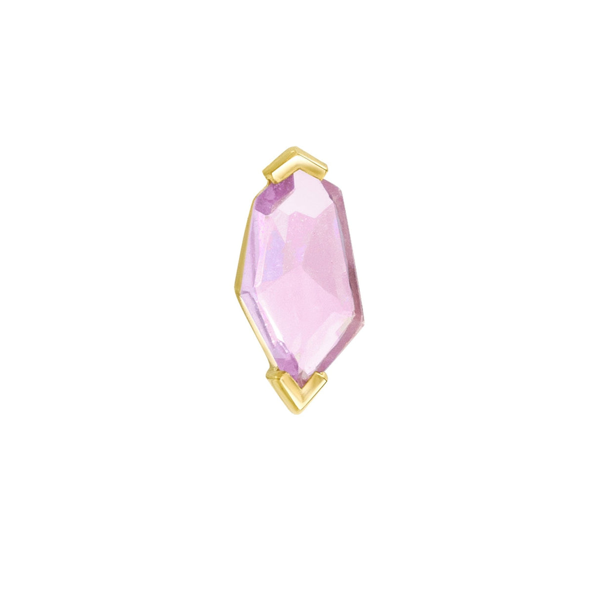 Ceylon Pink Sapphire Contour Earring