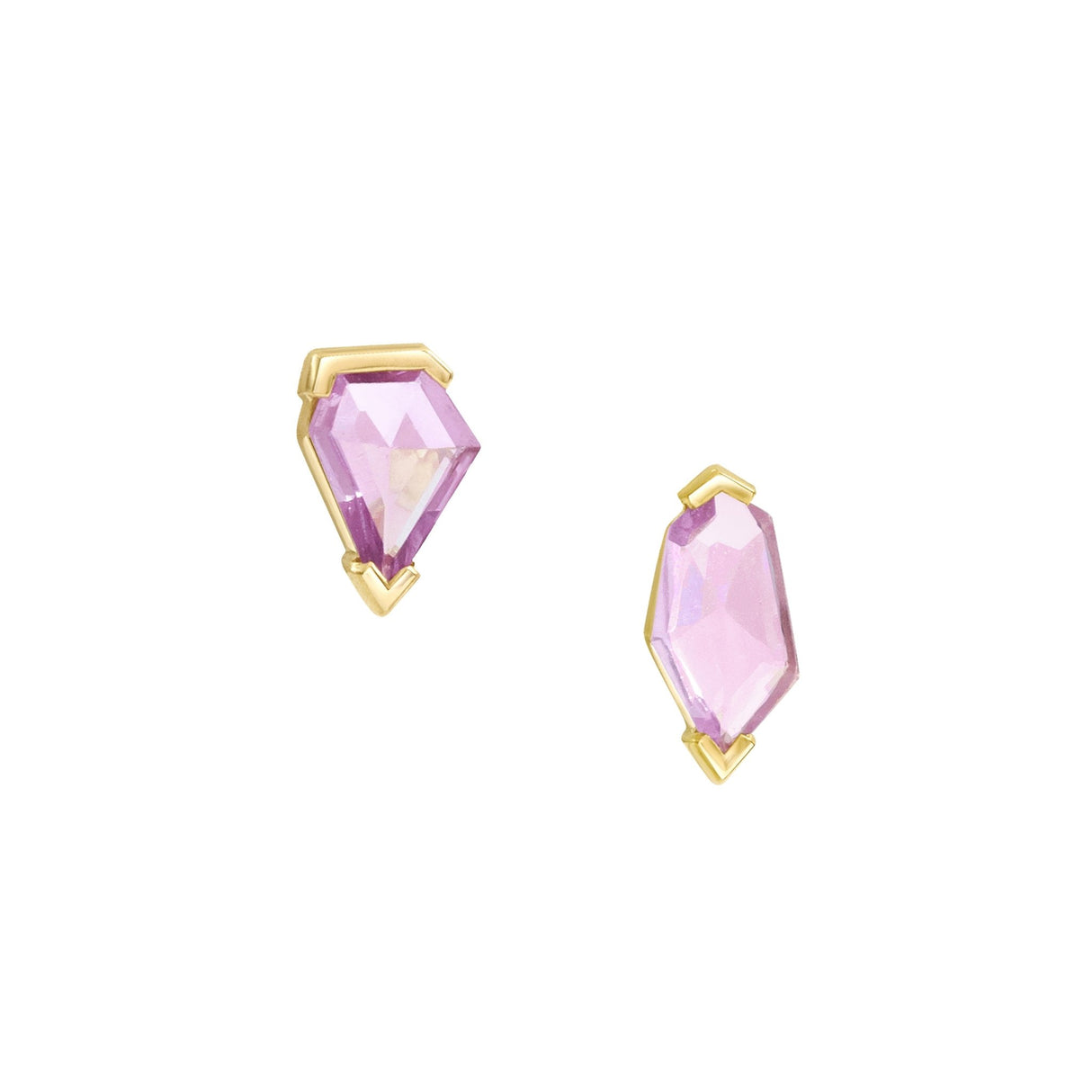 Ceylon Pink Sapphire Contour Earring
