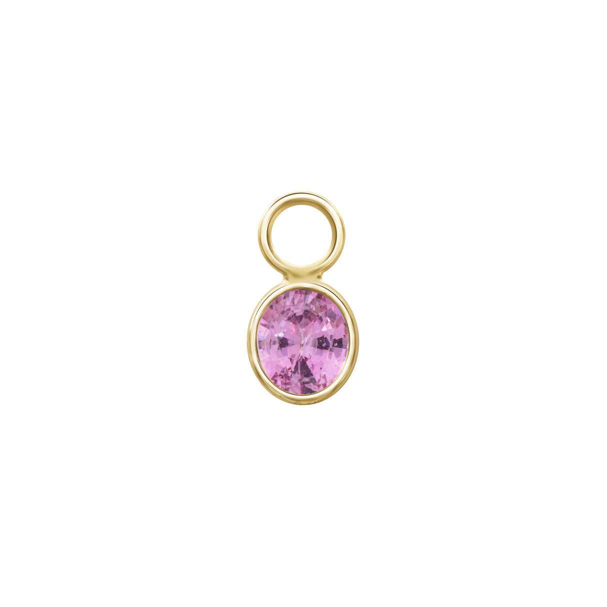 Pink Sapphire Hoop Charm