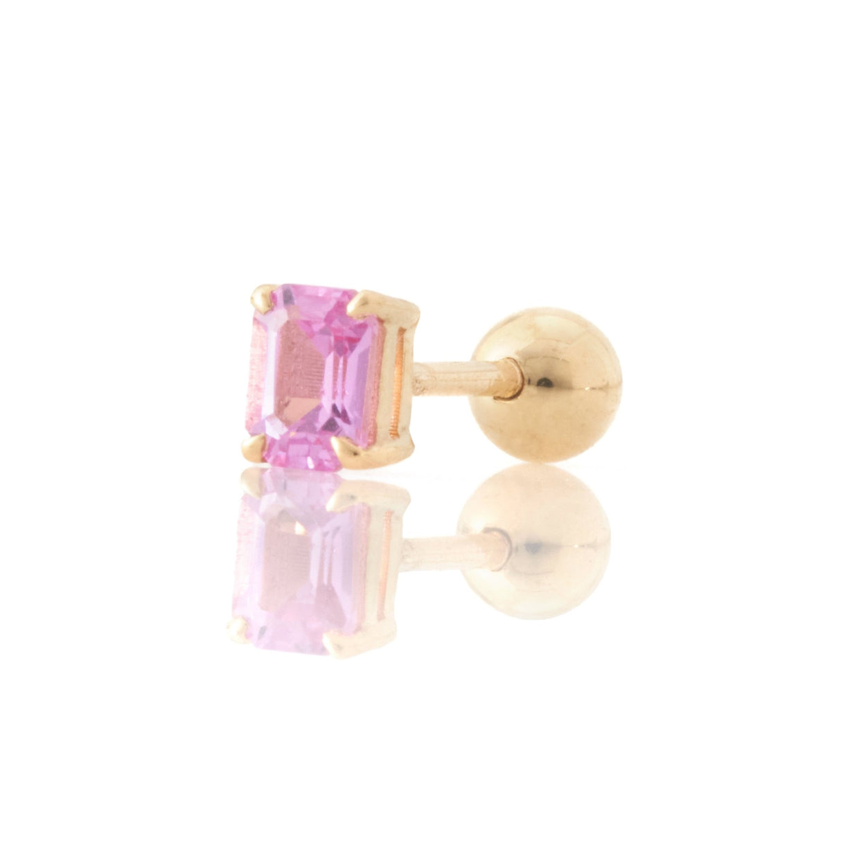Pink Sapphire Reversible Earring