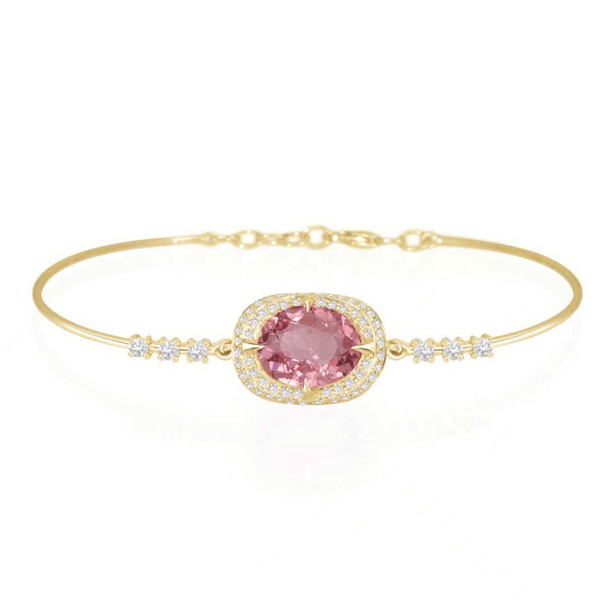Pink Tourmaline Aurora Bangle