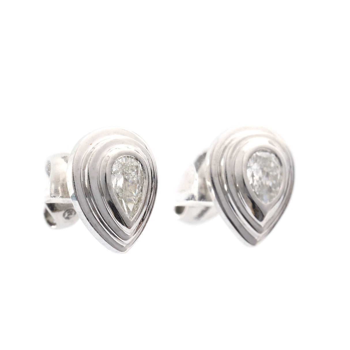 Platinum Diamond Frame Earrings
