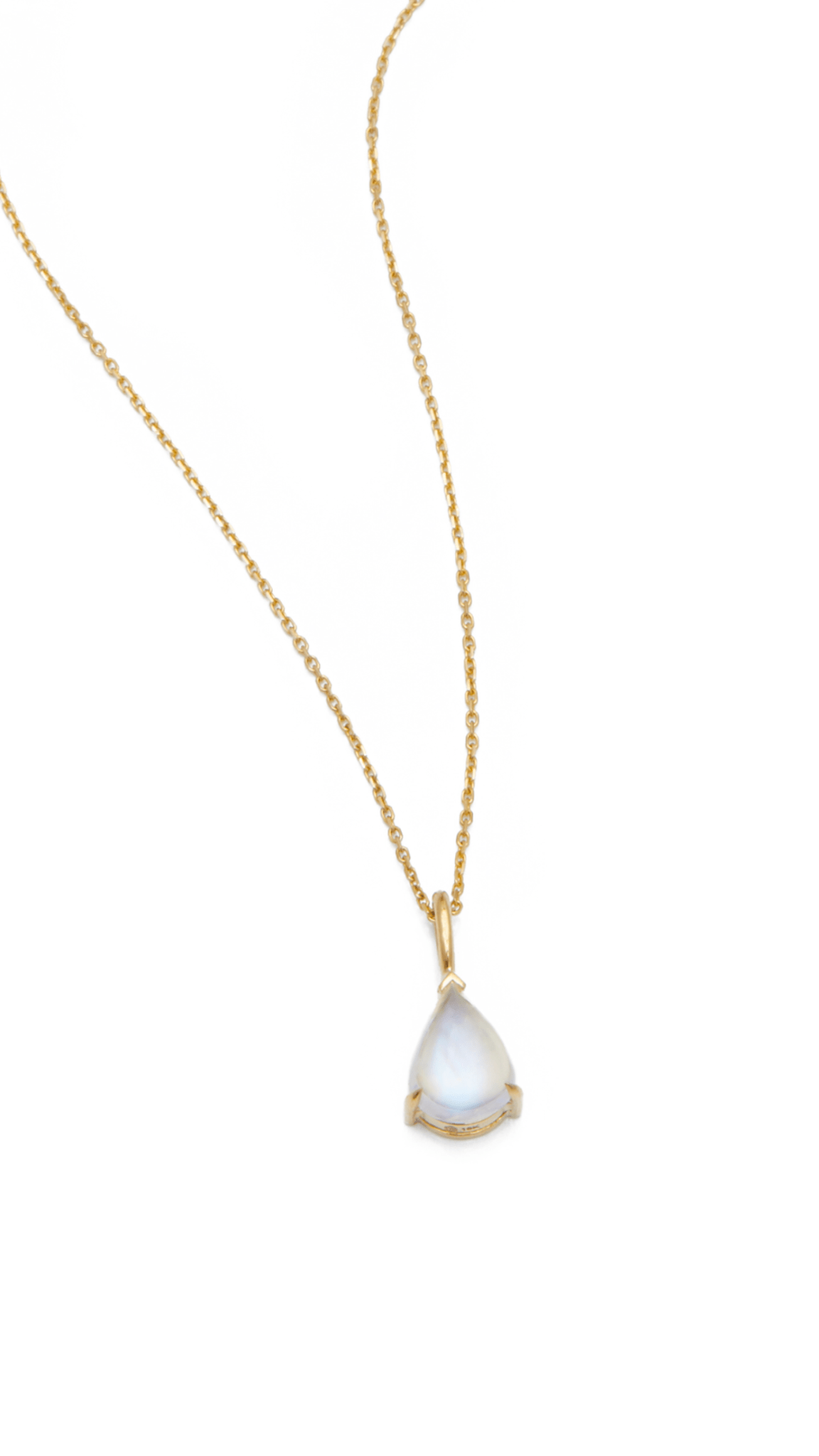 Rainbow Moonstones Necklace 18k gold handmade fine jewelry