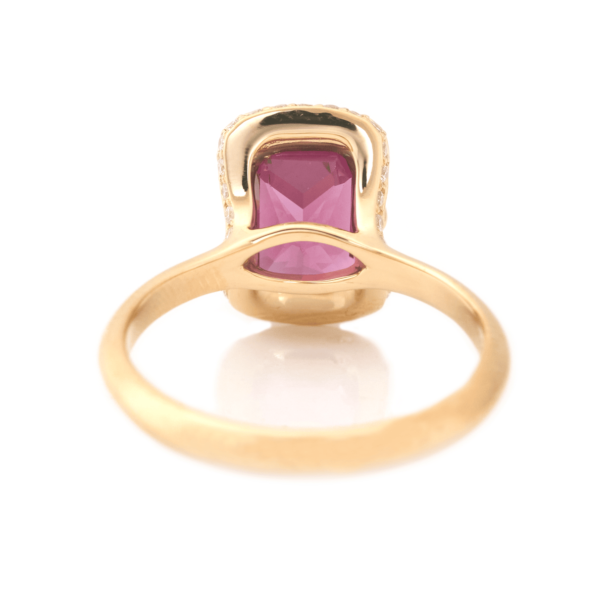 Rhodolite Aurora Ring 18K Gold Engagement Ring-3