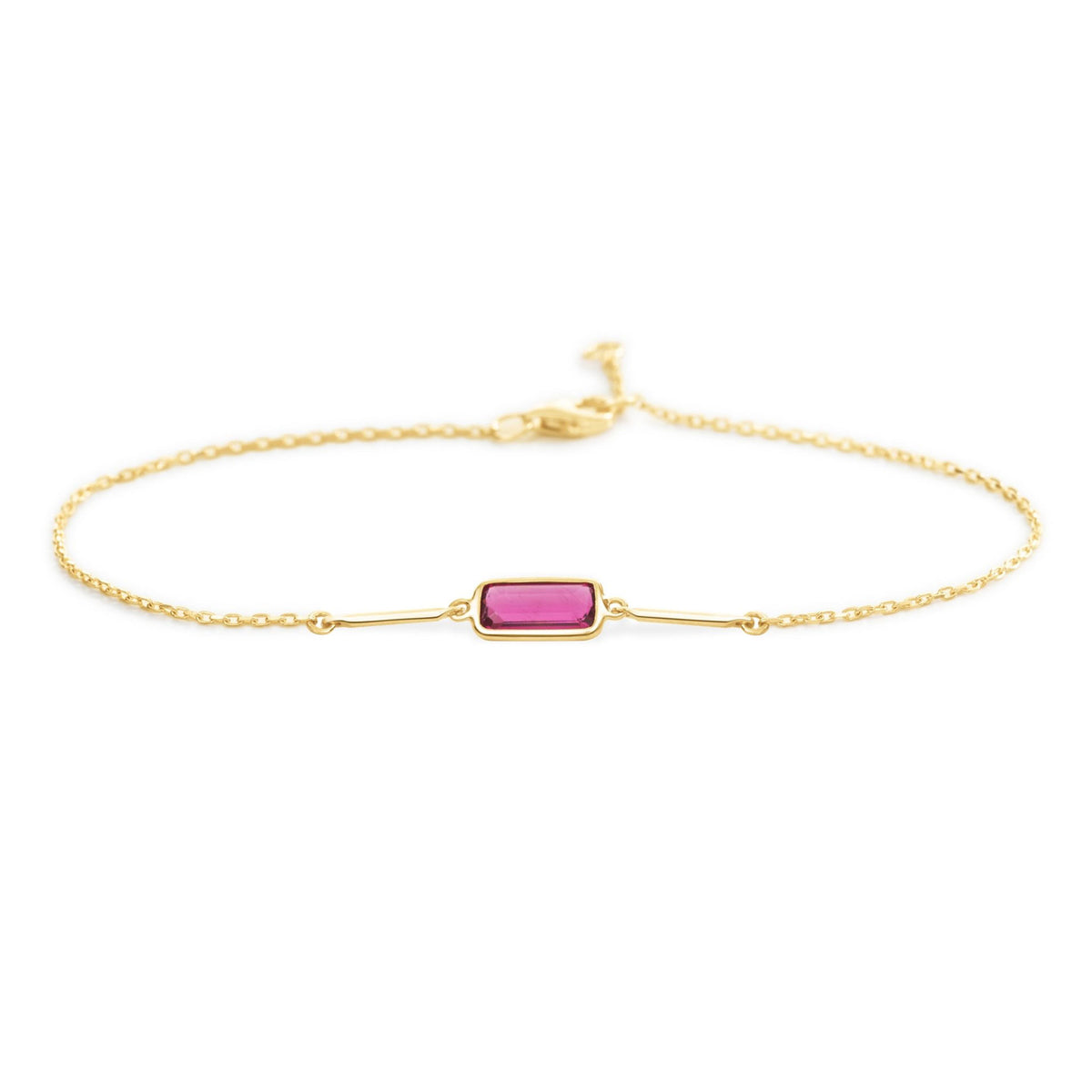 Rubellite Bar Bracelet