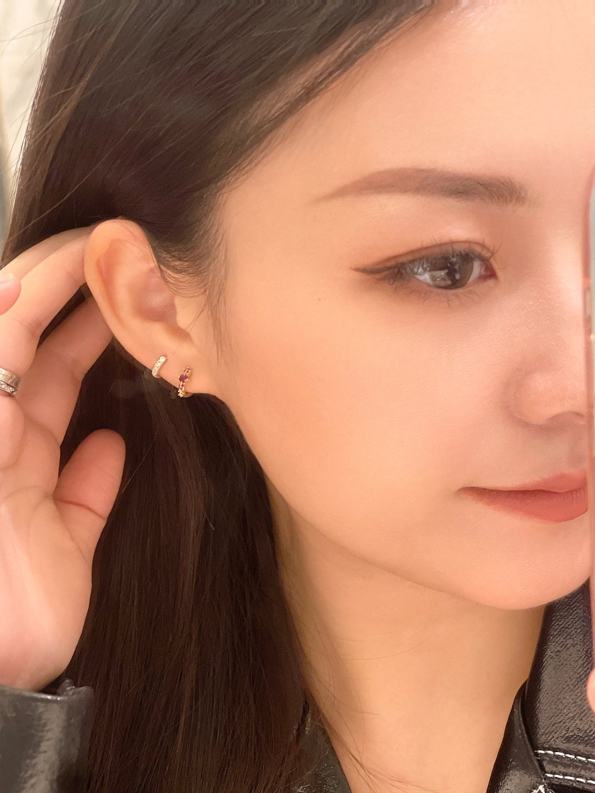 Gemstones & Diamond Starburst Hoops