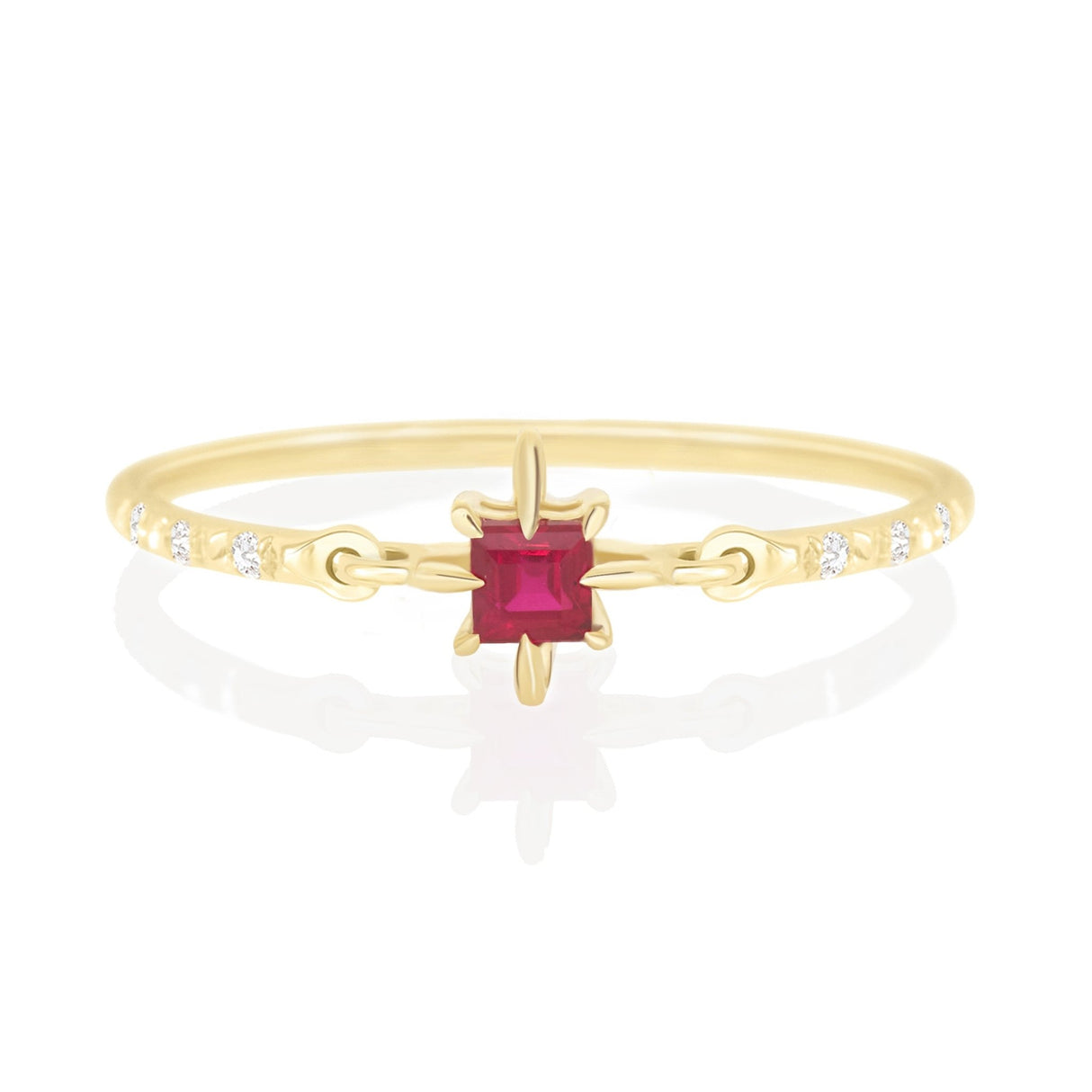 Ruby_Birthstone_Petite_Circle_Diamond_Ring_14k_gold_stackable_ring1