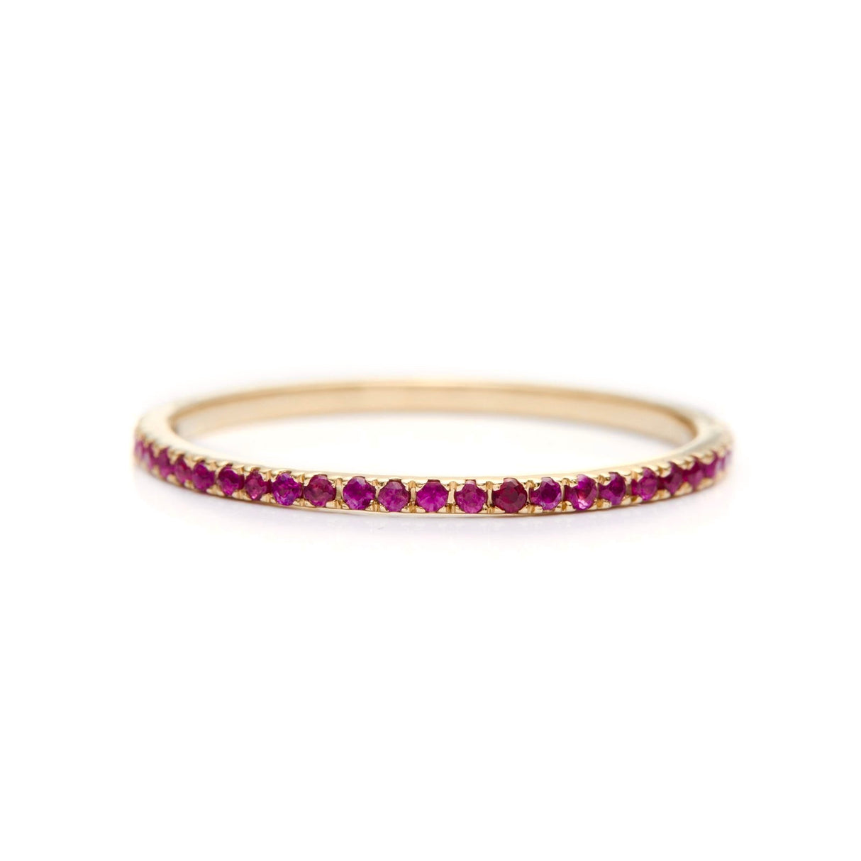 Ruby Infinite Ring 18k gold stackable ring