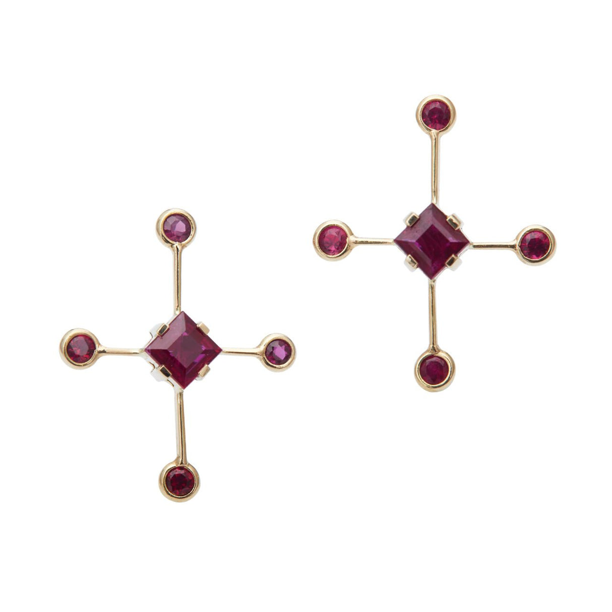 Ruby Supernova Earrings