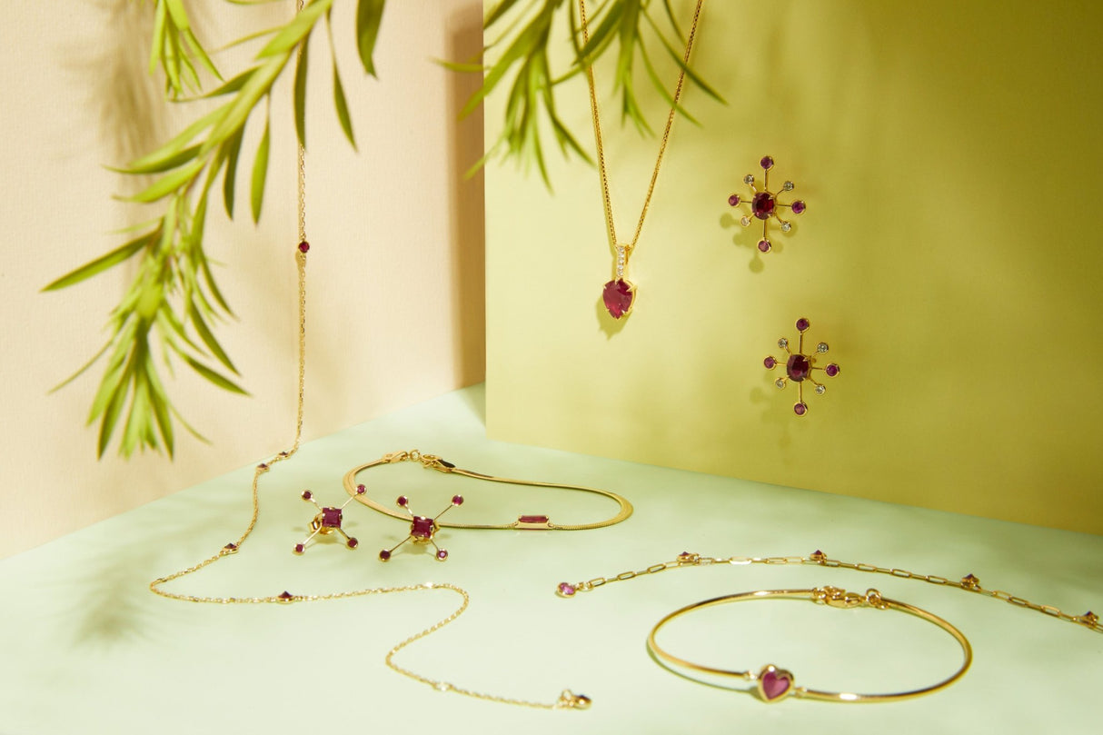 Ruby Supernova Earrings