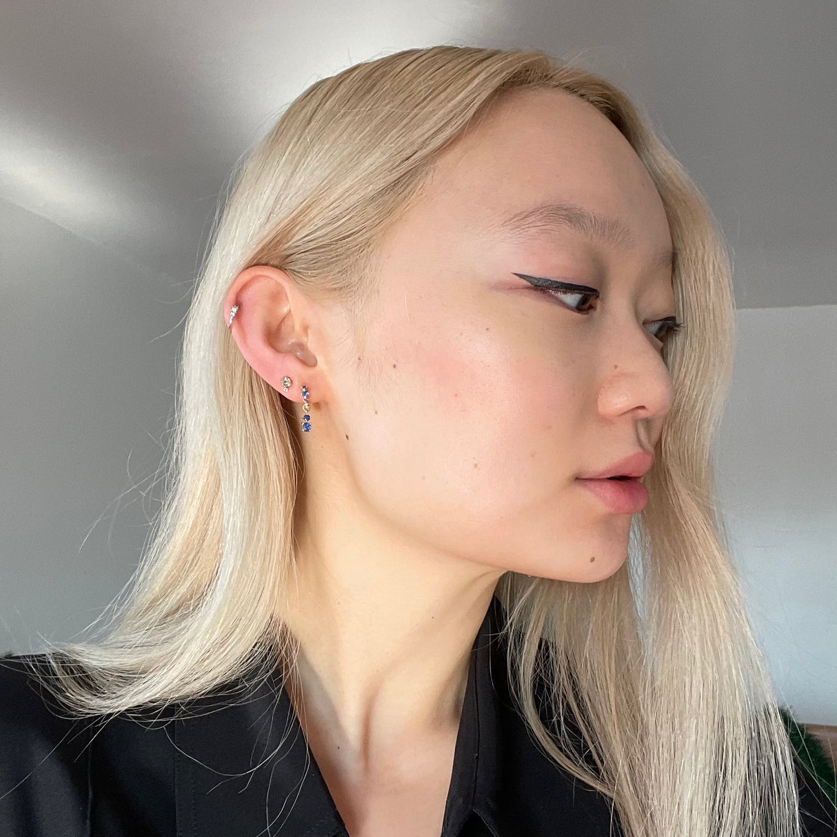 Gemstones & Diamond Starburst Hoops