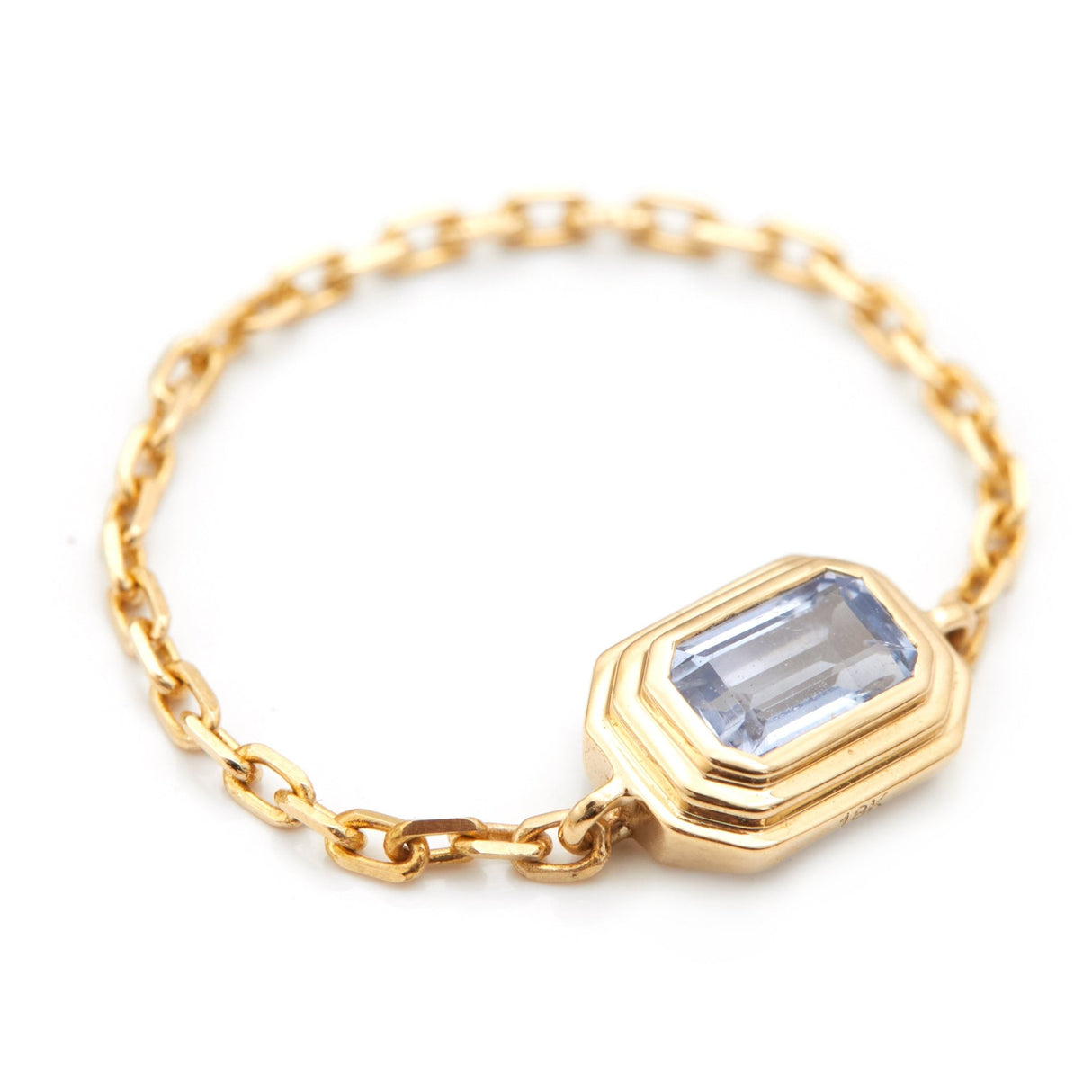 Gemstone Frame Chain Rings