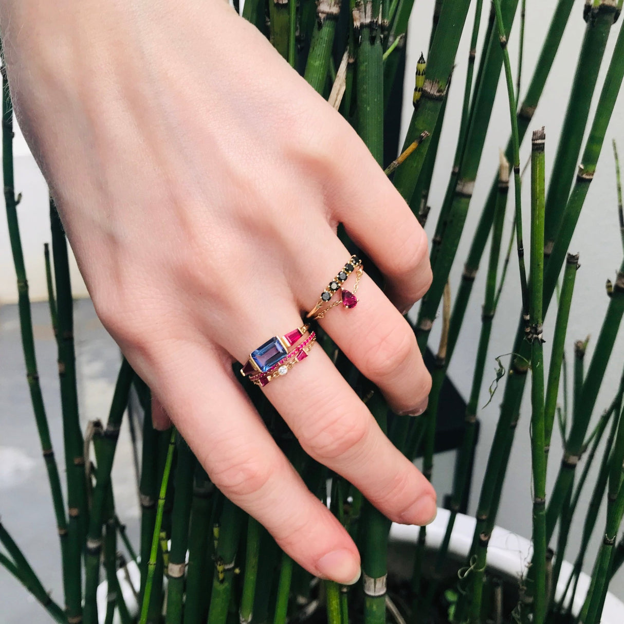 Tanzanite & Ruby Ring