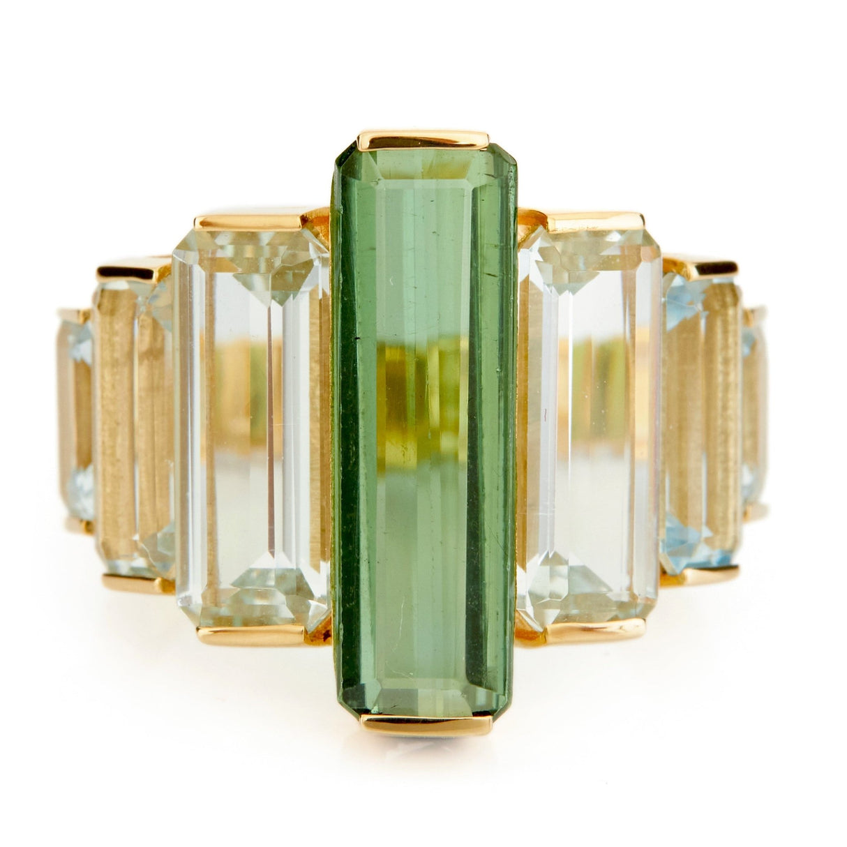 Tourmaline & Aquamarine Rhythm Ring