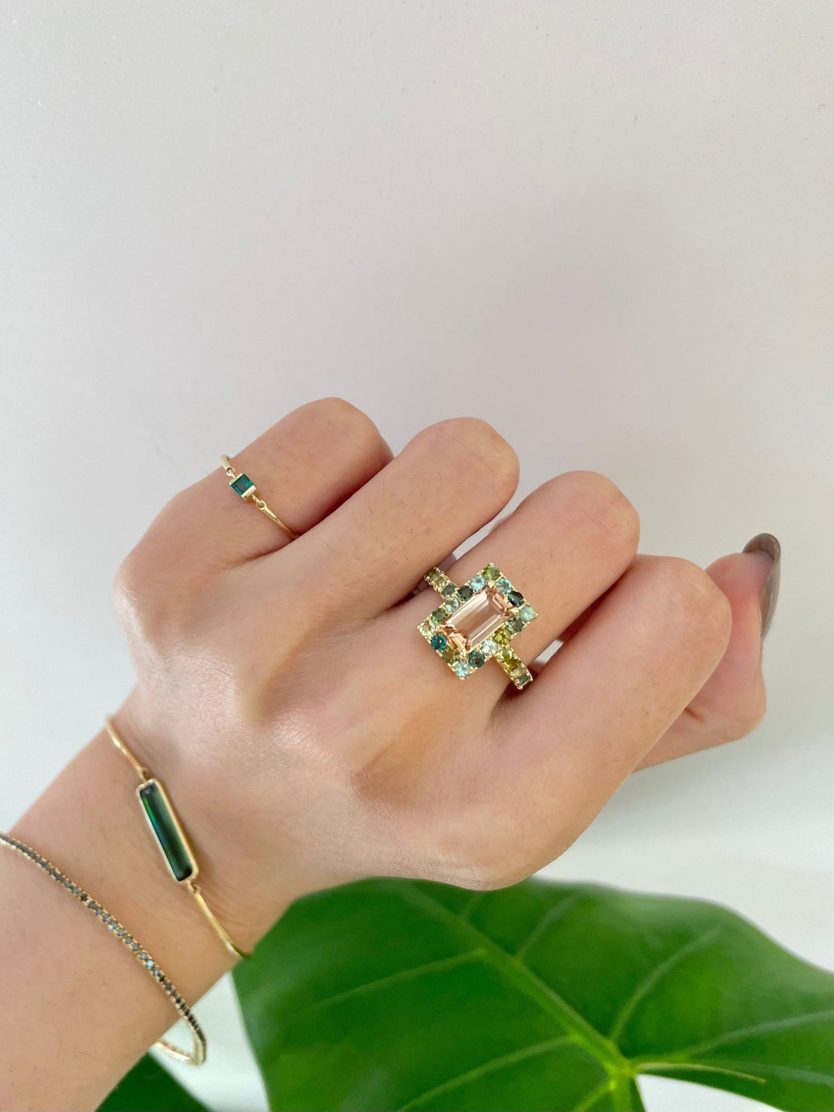 Peach Tourmaline Candy Ring