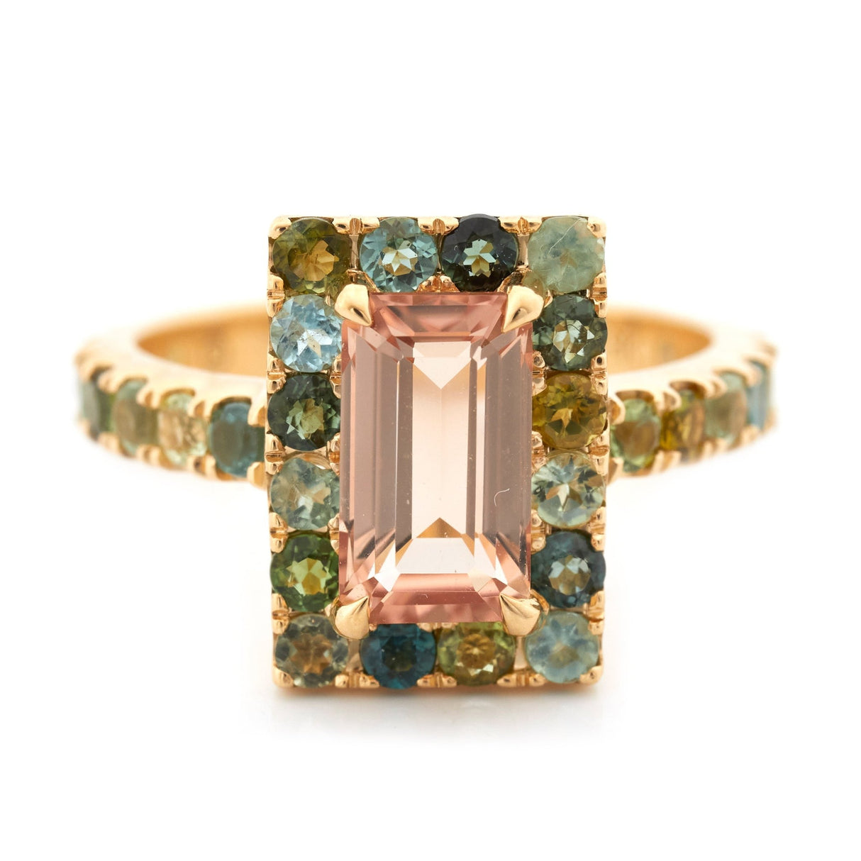 Peach Tourmaline Candy Ring