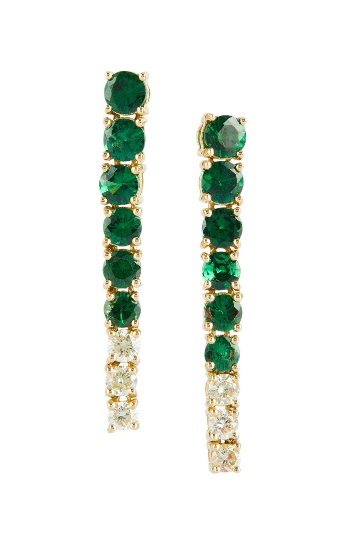 Tsavorite & Canary Diamond Dream Links Earrings
