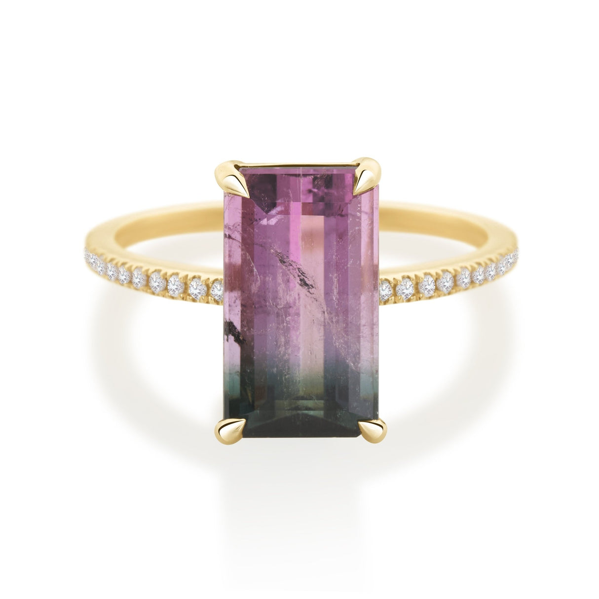 Lilac Watermelon Tourmaline Ring