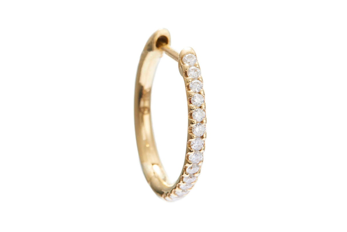 White or Black Diamond Hoop