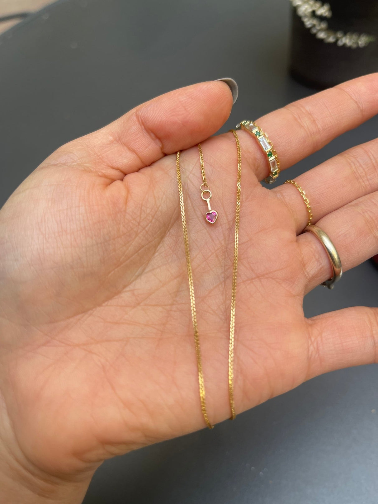 White Topaz Leya Necklace 18k gold handmade fine jewelry 2