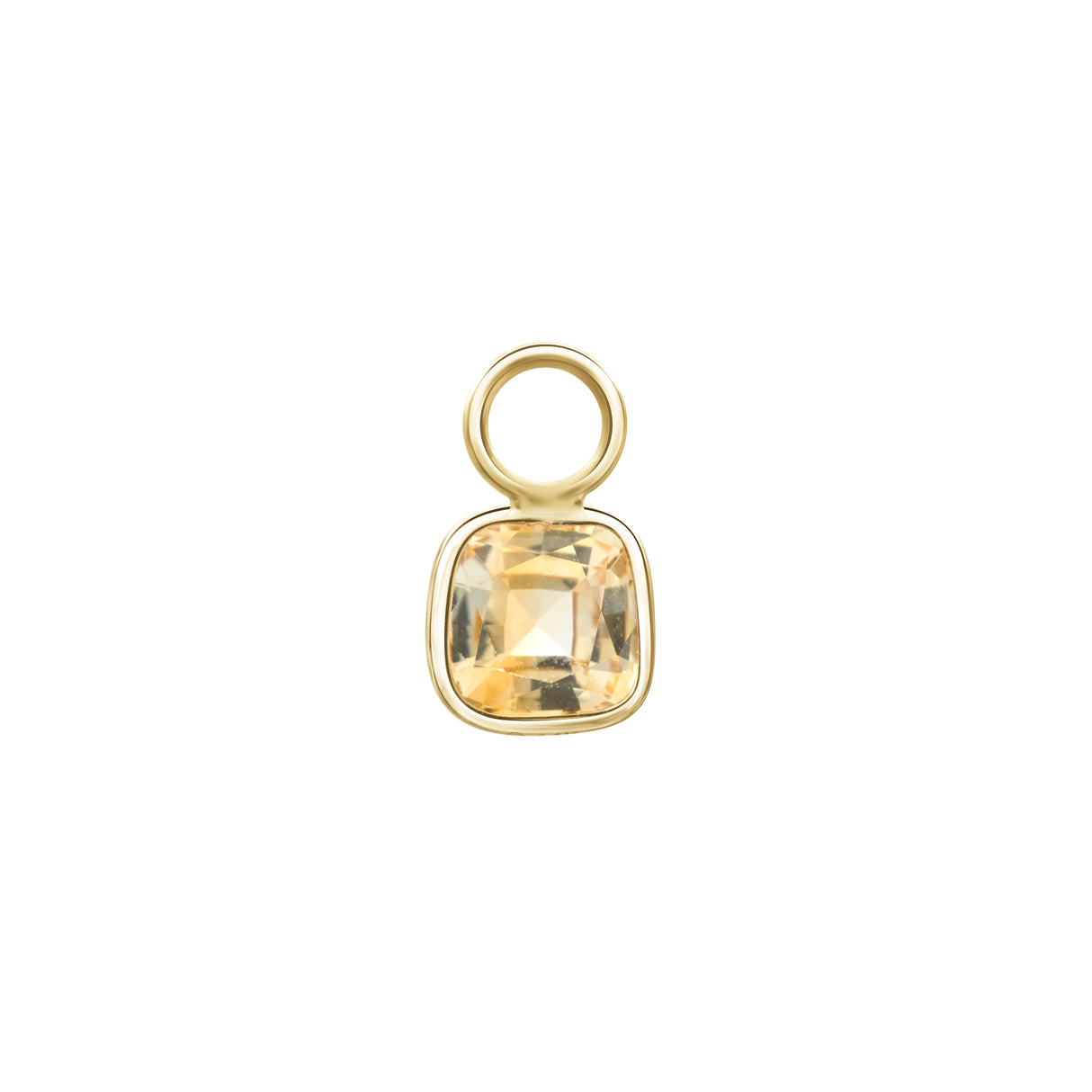 Yellow Sapphire Hoop Charm