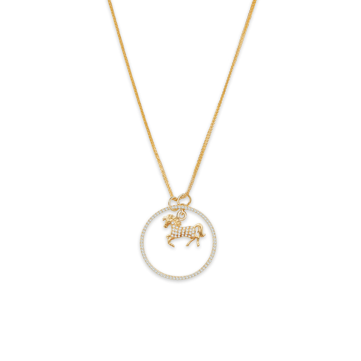 Zodiac Horse Pendant Necklace