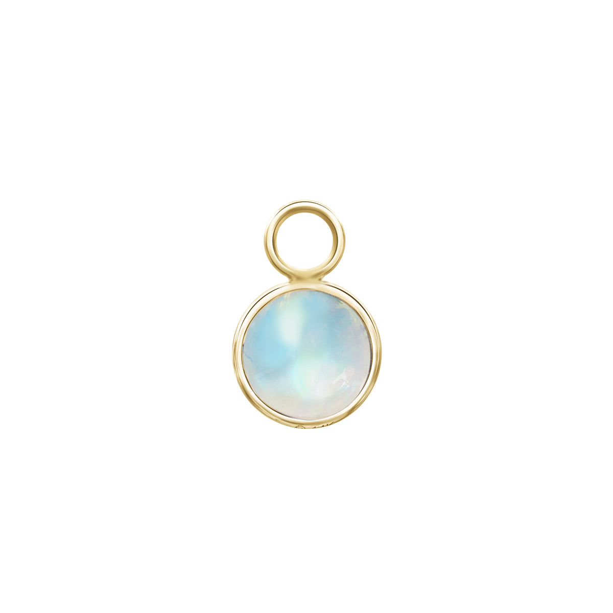 Rainbow Moonstone Hoop Charm