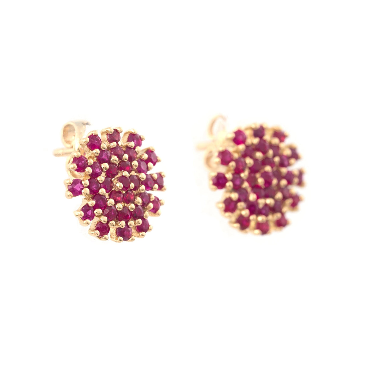 Gemstone Flower Earrings
