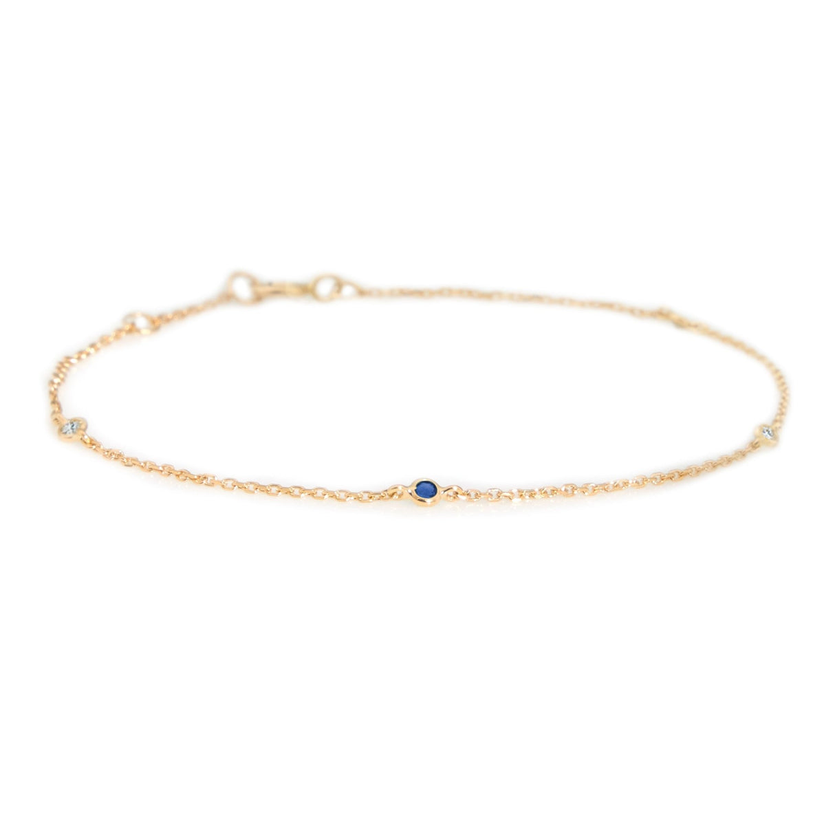 sapphire_diamond_dot_bracelet_18K_Gold_stackable_Design