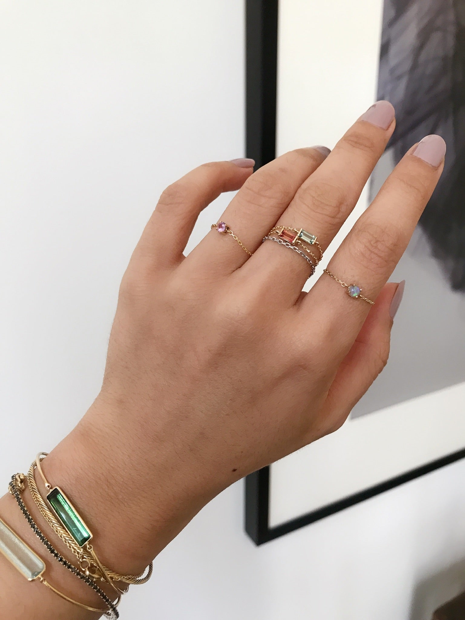 Opal Dot Chain Ring