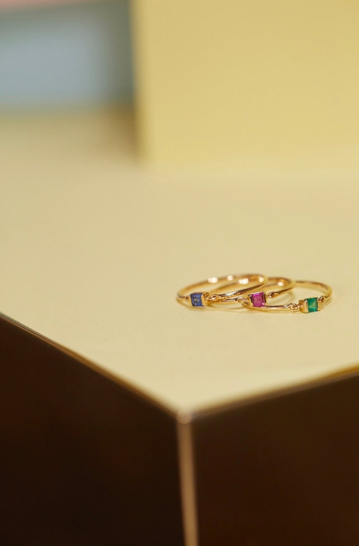 Ruby Petite Circle Ring 14k gold stackable ring 2