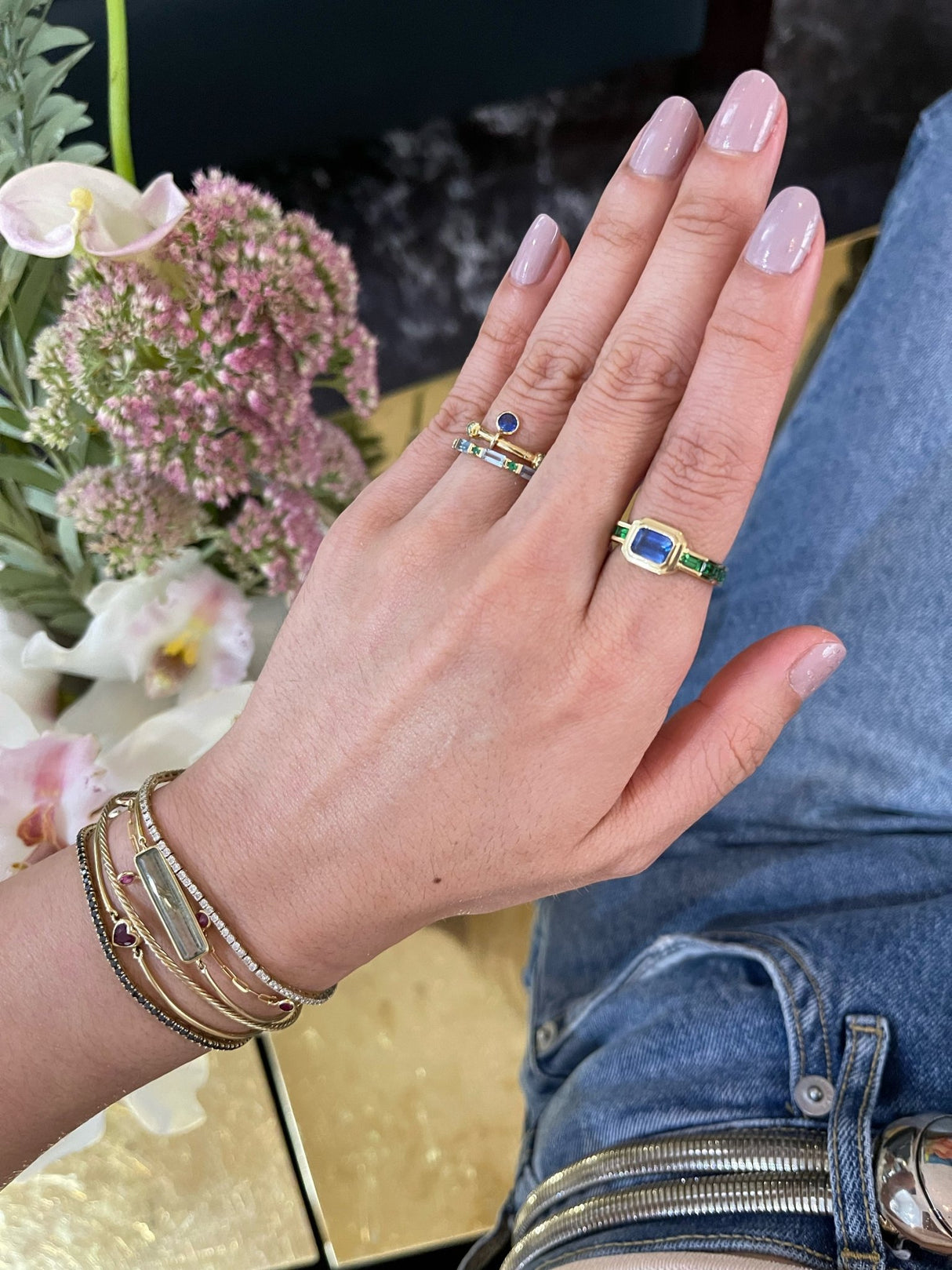 Sapphire & Tsavorite Circa Ring