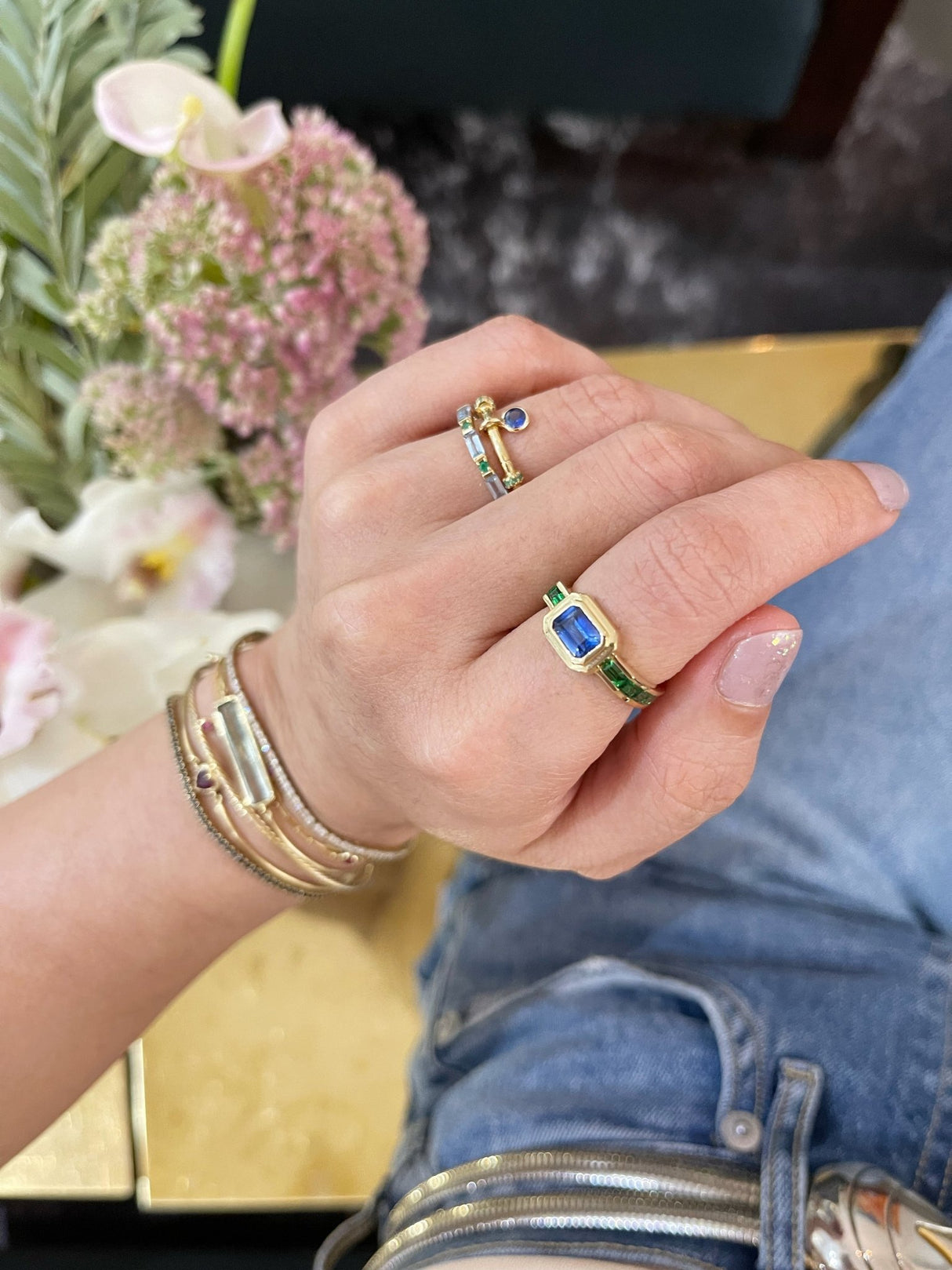 Sapphire & Tsavorite Circa Ring