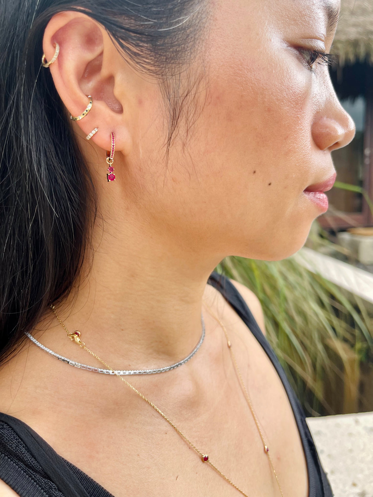 Gemstone Hoop Charms