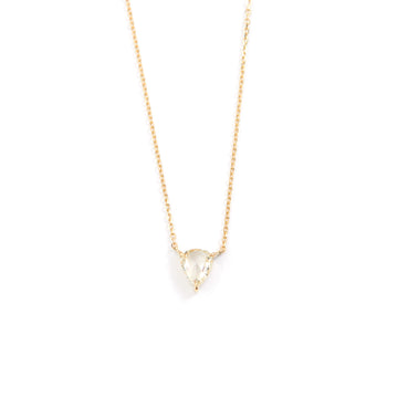 Rose cut champagne diamond necklace