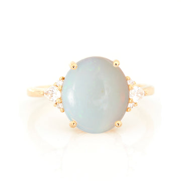 Opal & Diamond Gaia ring
