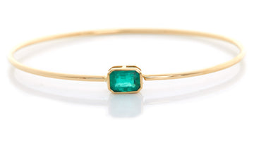 Emerald linear Bangle