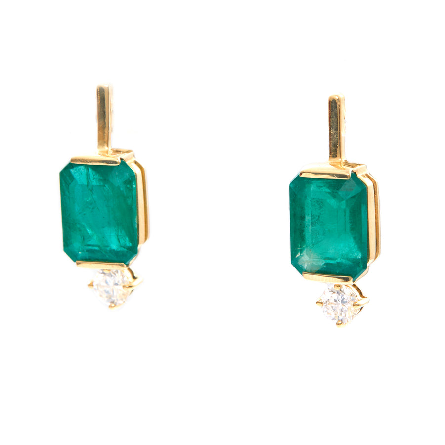 Emerald & Diamond Awakening Earrings