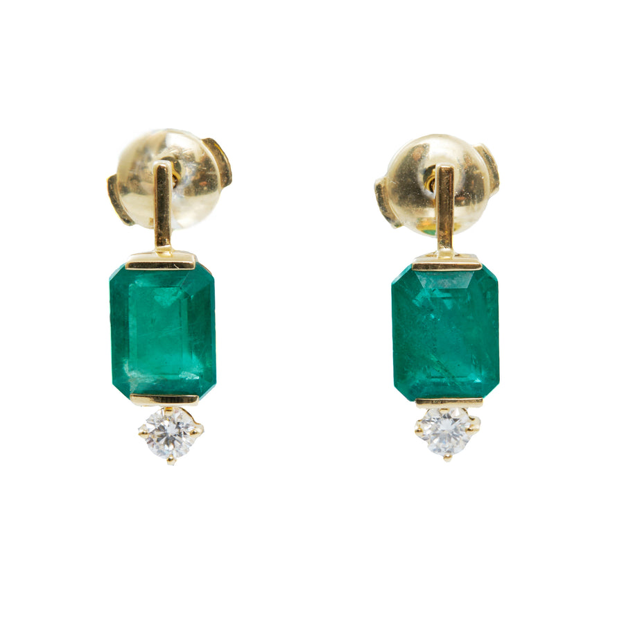 Emerald & Diamond Awakening Earrings