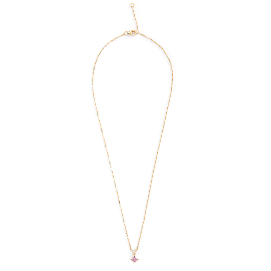 Pink Sapphire & Diamond Whispers Necklace