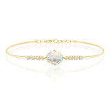 Jelly Opal & Diamond Compass Bangle