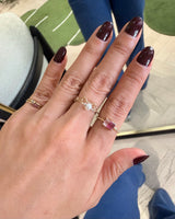Rubellite Watermelon Tourmaline Petite Circle Diamond Ring
